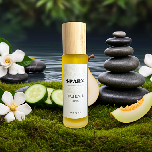 OPALINE VEIL (GARDENIA) Perfume Oil (EDP) for hair and skin with Organic Jojoba Oil Base