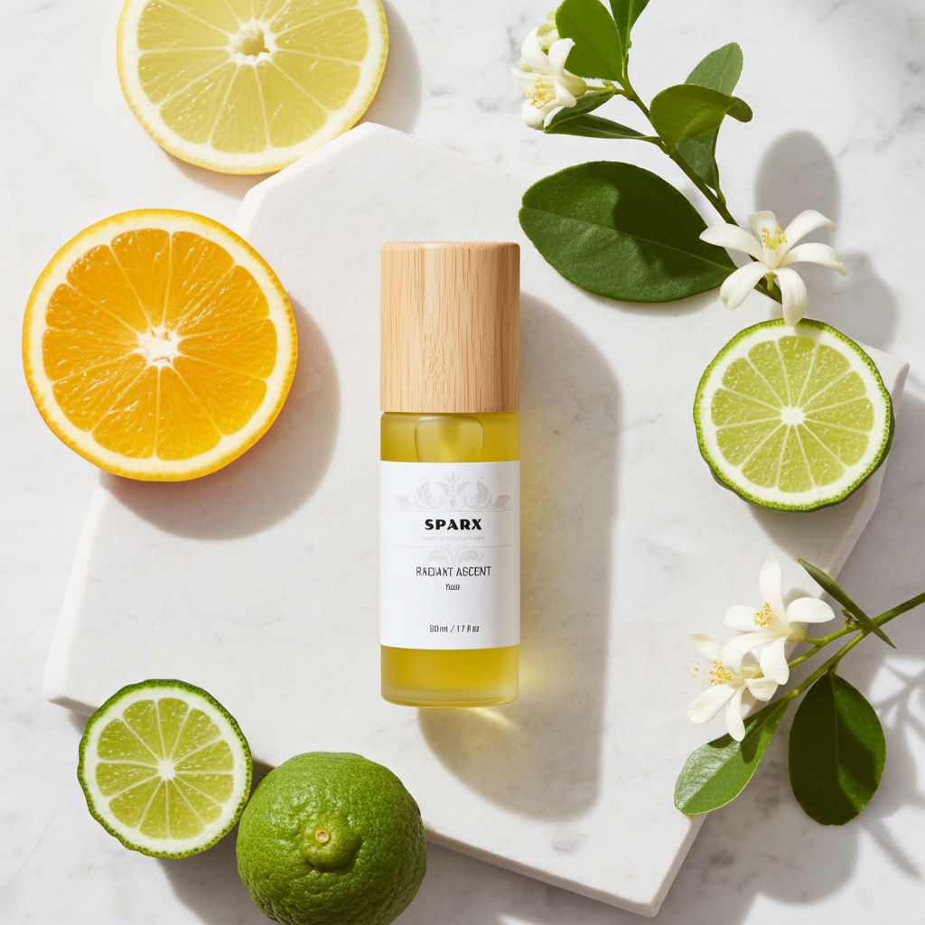 RADIANT ASCENT (YUZU) Perfume Oil (EDP) for hair and skin with Organic Jojoba Oil Base
