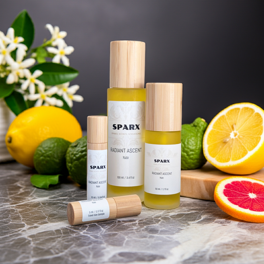 RADIANT ASCENT (YUZU) Perfume Oil (EDP) for hair and skin with Organic Jojoba Oil Base