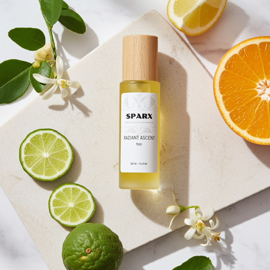 RADIANT ASCENT (YUZU) Perfume Oil (EDP) for hair and skin with Organic Jojoba Oil Base