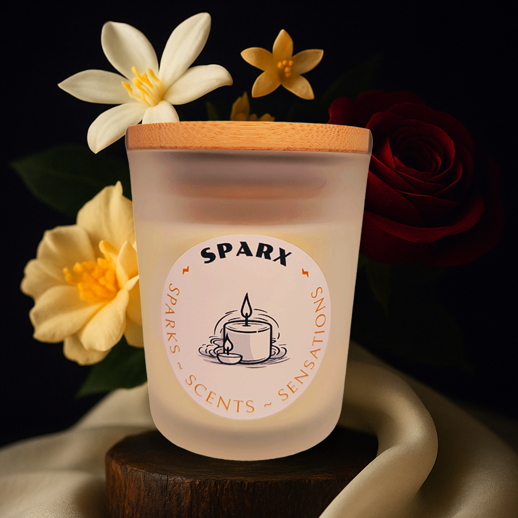 GILDED REVERIE (OSMANTHUS) Scented Soy Candle in Frosted Glass
