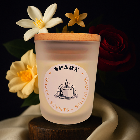 GILDED REVERIE (OSMANTHUS) Scented Soy Candle in Frosted Glass