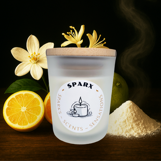 RADIANT ASCENT (YUZU) Scented Soy Candle in Frosted Glass
