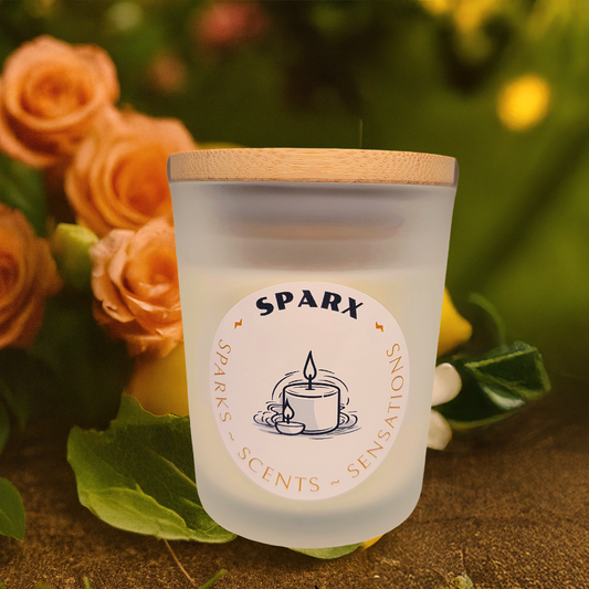SPARX CHYPRE (TEAKWOOD) Scented Soy Candle in Frosted Glass