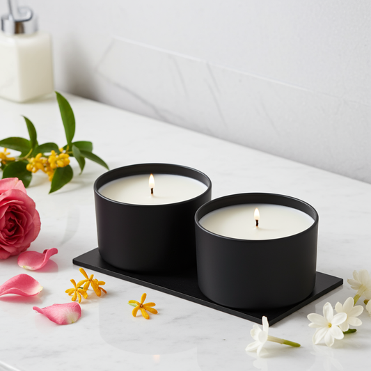 Curated Candle Set with two Scented Soy Candles in Tin - SPARX DUET SET