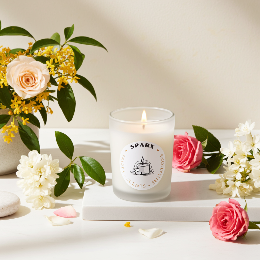 GILDED REVERIE (OSMANTHUS) 錦の桂夢 Scented Soy Candle in Frosted Glass
