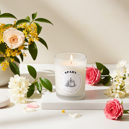 GILDED REVERIE (OSMANTHUS) 錦の桂夢 Scented Soy Candle in Frosted Glass