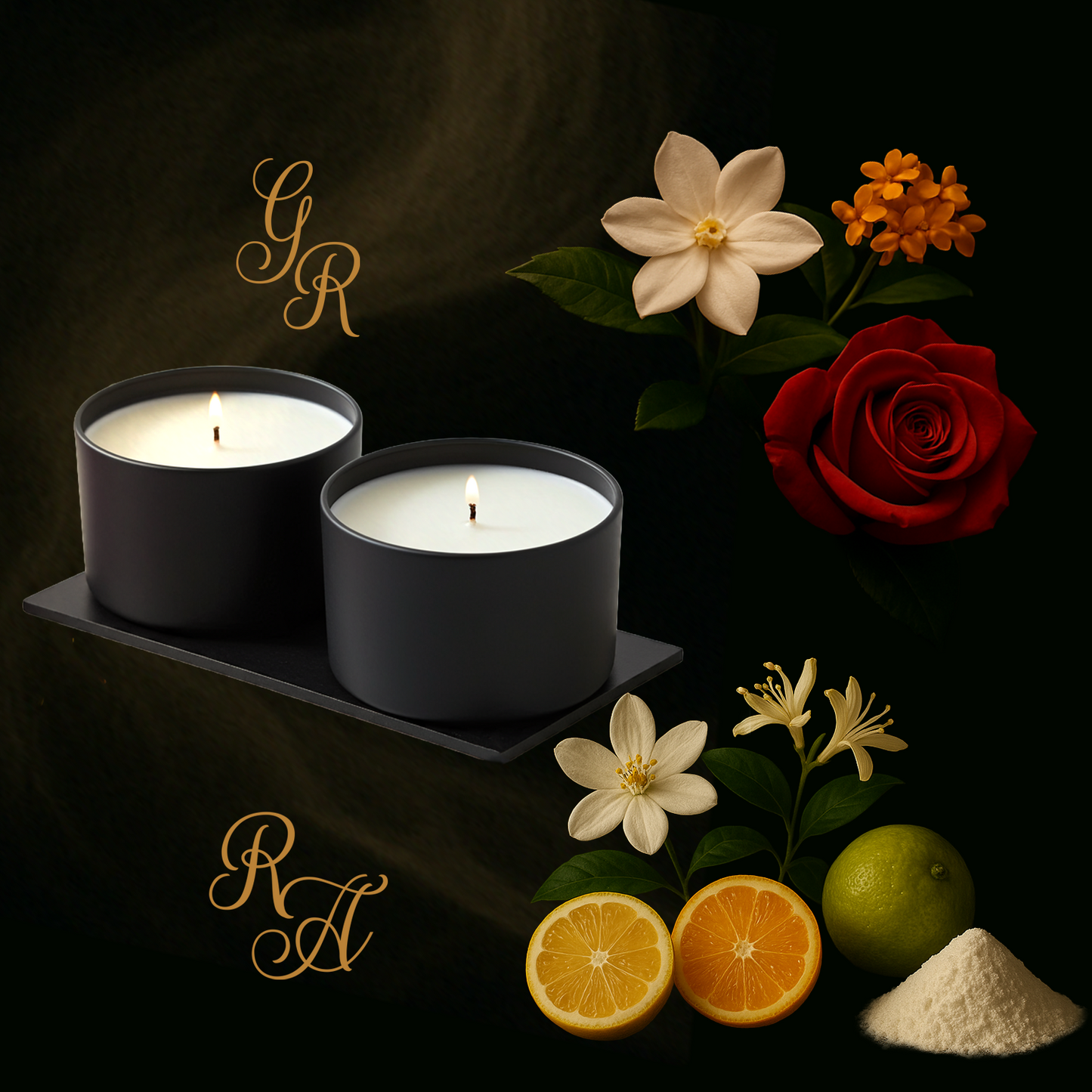 Curated Your Gift-able Candle Set with two Scented Soy Candles in Tin - SPARX DUET SET