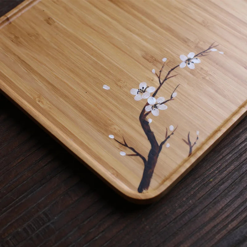 Hand Painted Dry Brewed Bamboo Candle Holders, Office and Home Accessories