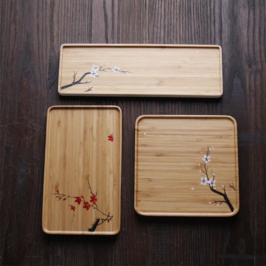 Hand Painted Dry Brewed Bamboo Candle Holders, Office and Home Accessories