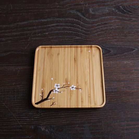 Hand Painted Dry Brewed Bamboo Candle Holders, Office and Home Accessories