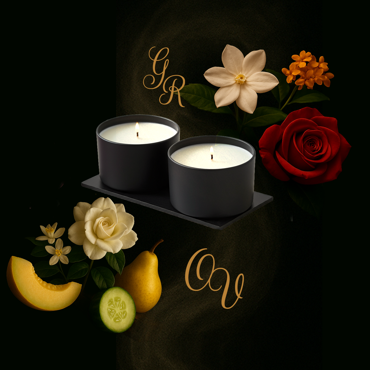 Two Scented Soy Candles Set in Tin | SPARX DUET SET