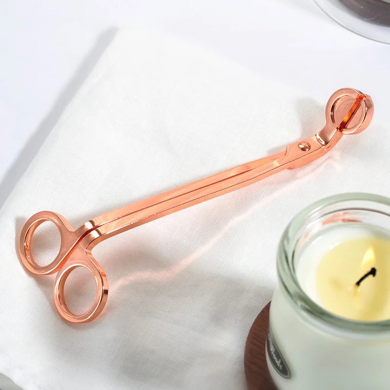 Stainless Steel 4-Piece Candle Care Set – Wick Trimmer, Snuffer, Dipper & Tray