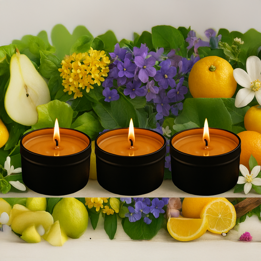 Curated Candle Set with three Scented Soy Candles in Tin - SPARX SIGNATURE TRIO